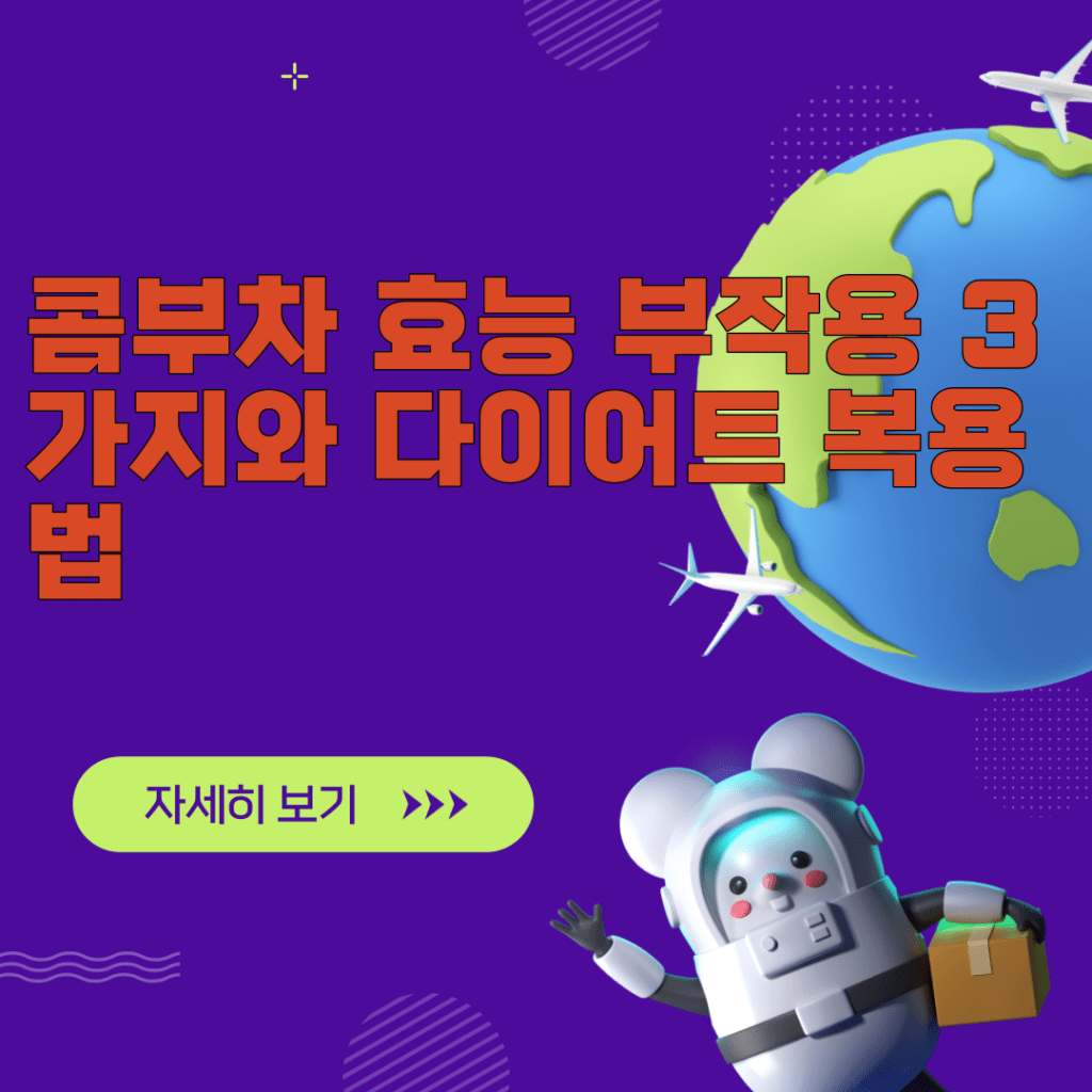 콤부차 효능 6가지와 부작용 이건 꼭 확인하세요.