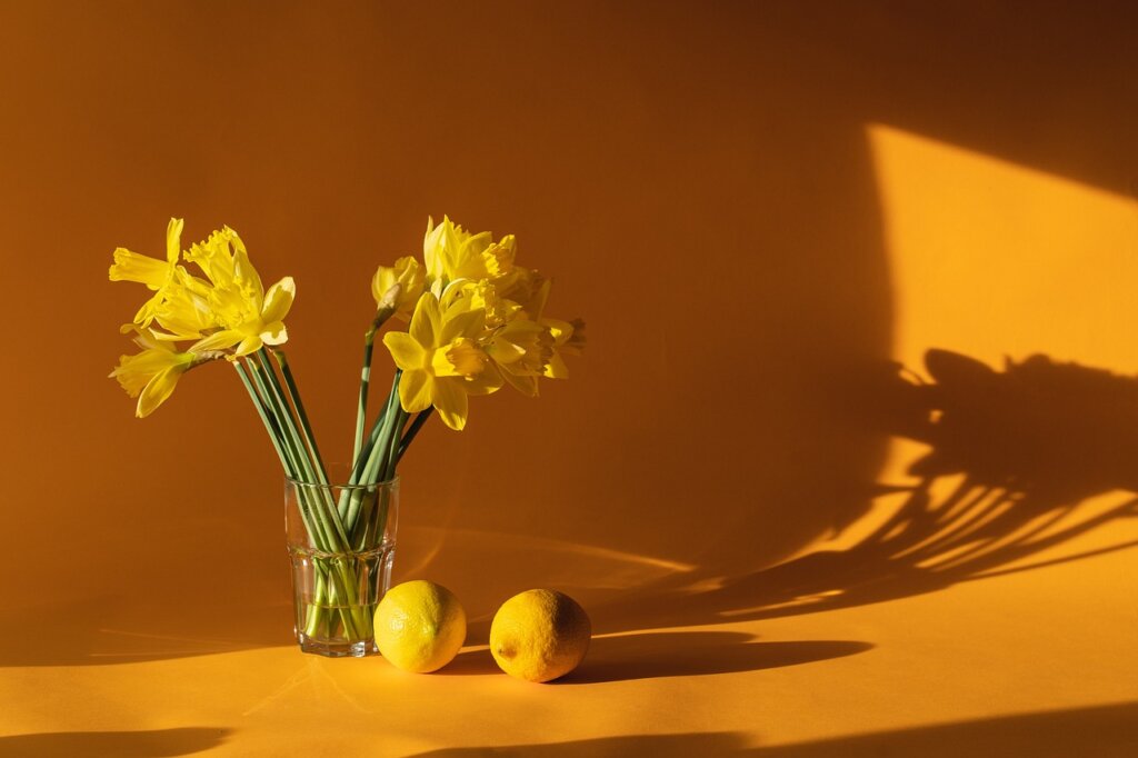 clean microwave interior with fresh lemon scent illustration