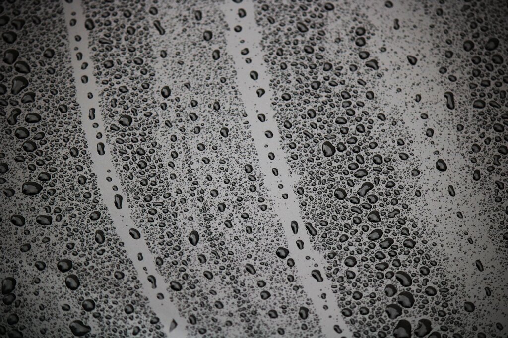 wiping wallpaper surface with wet sponge