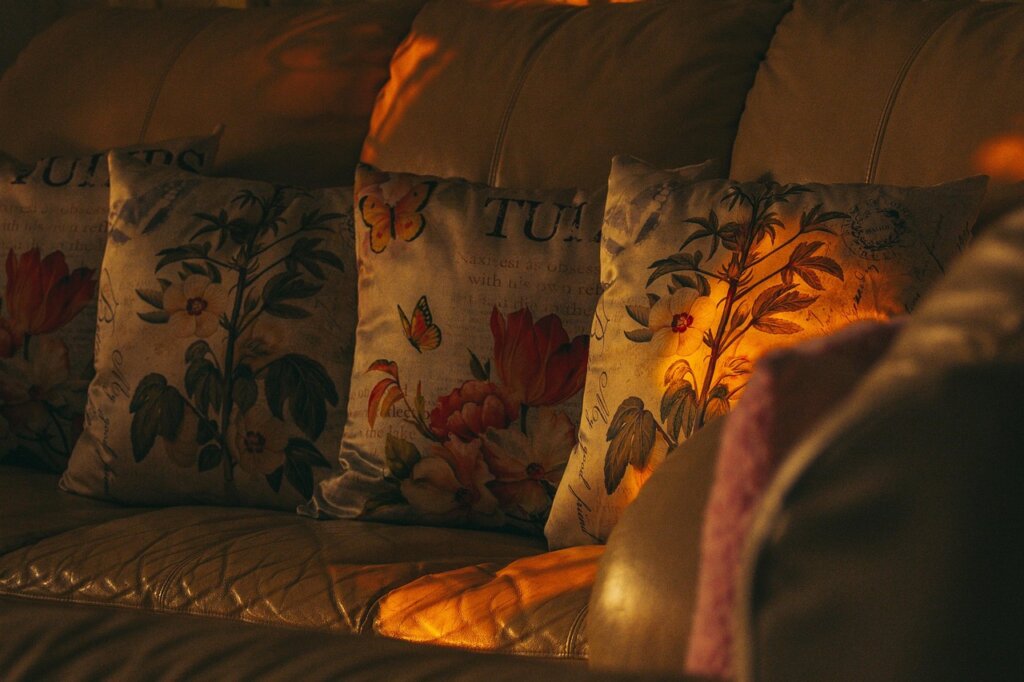 leather sofa placed away from window sunlight protection interior
