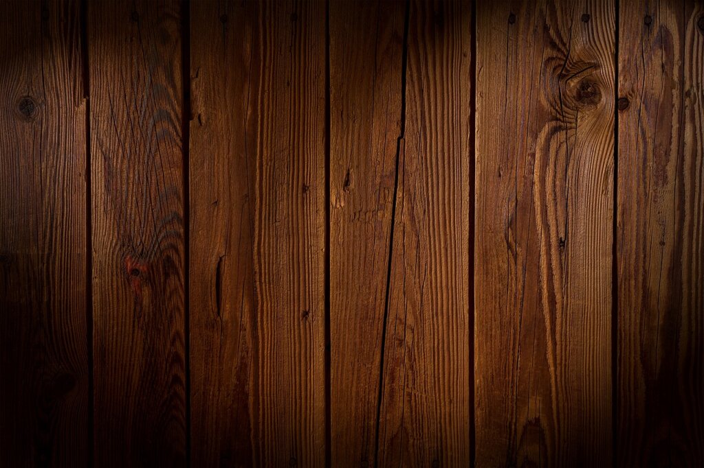 wooden cutting board standing upright to dry
